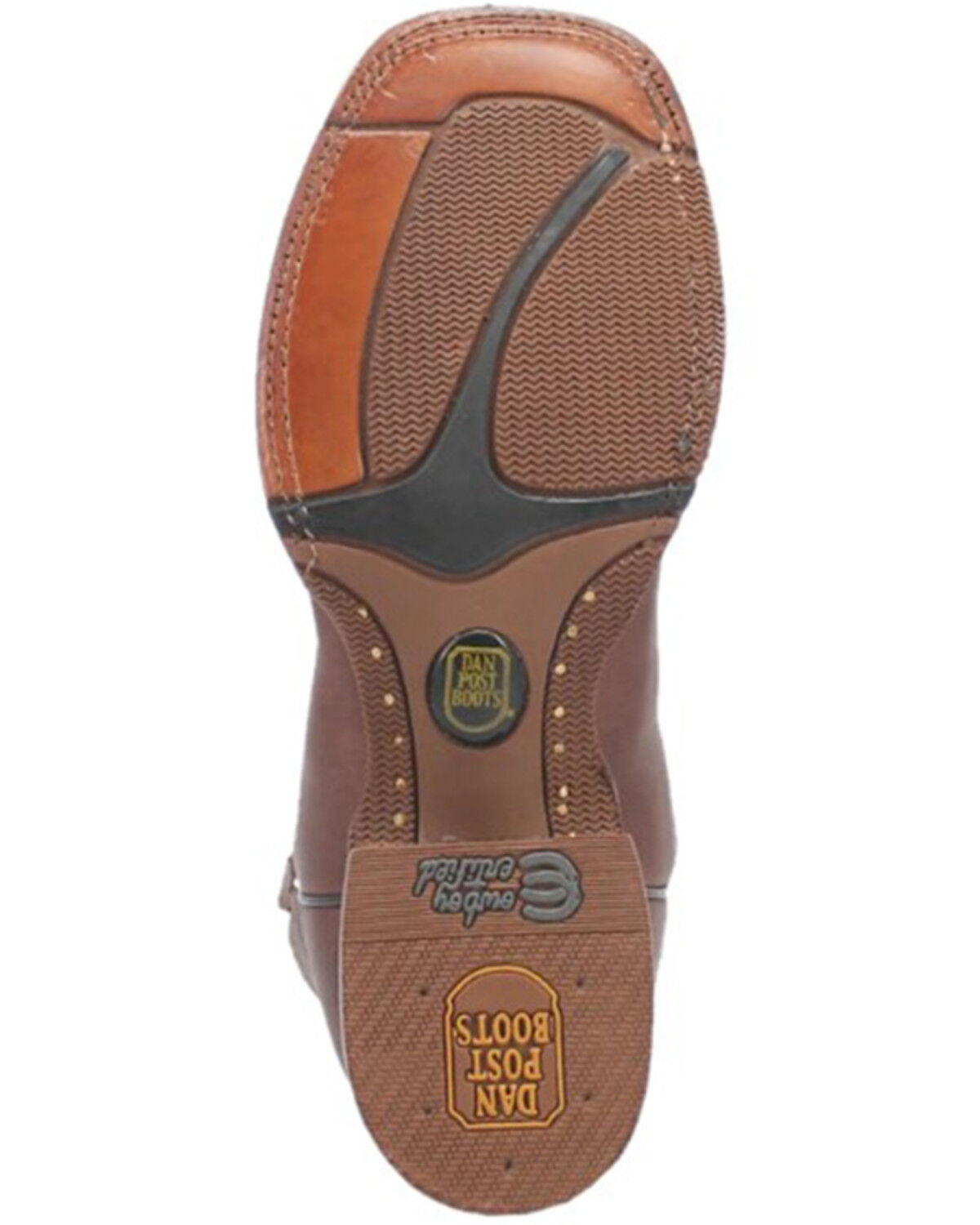 Image #6 - Dan Post Men's Milo Western Boots - Broad Square Toe, Brown, hi-res