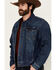 Image #2 - Wrangler Men's Medium Wash Flannel Lined Denim Jacket, Medium Wash, hi-res