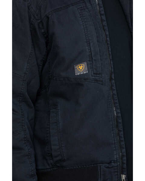 Ariat Men's Black Rebar Washed Dura Canvas Insulated Work Coat , Black, hi-res