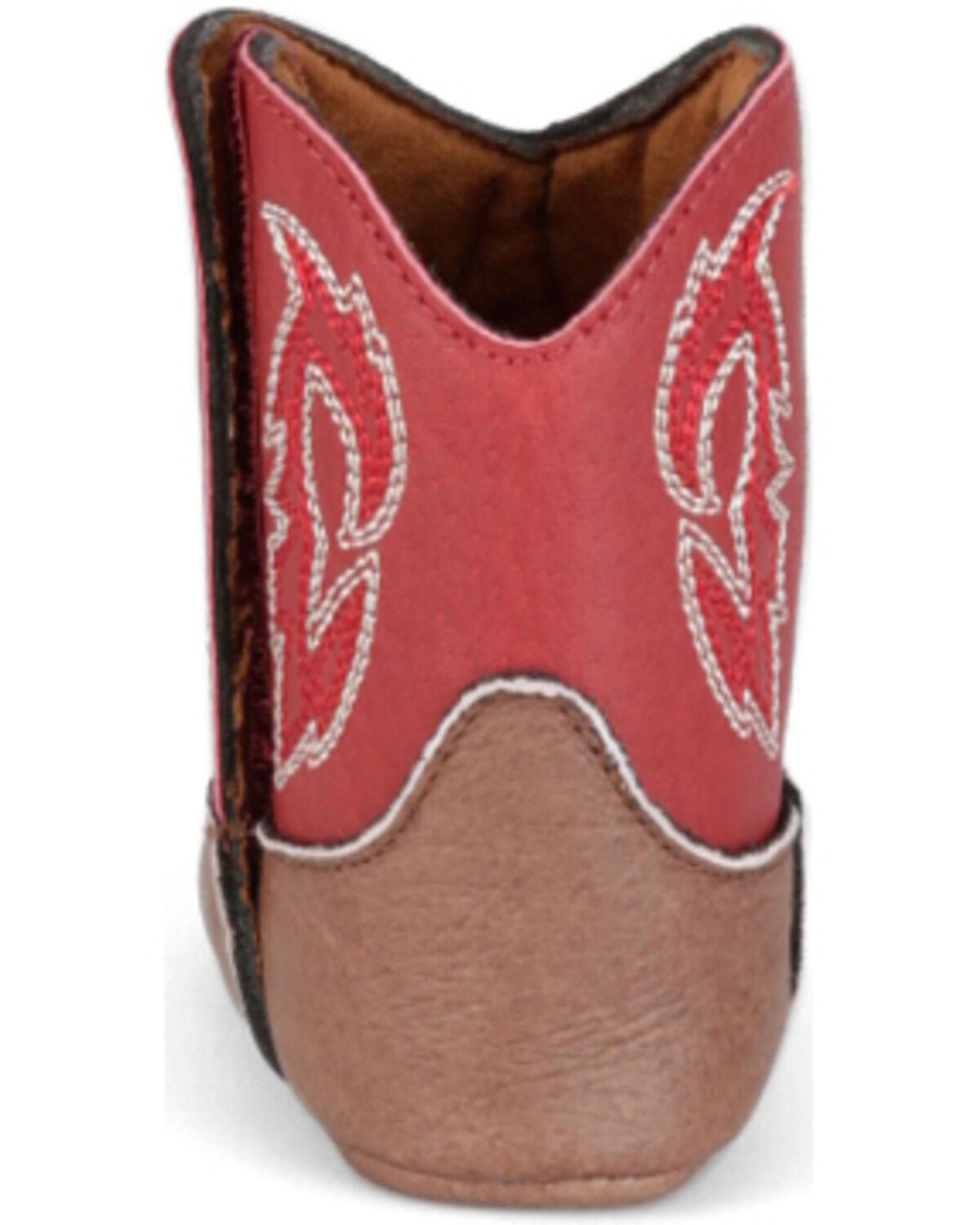 Image #5 - Justin Infant Boys' Baby Canter Western Boots - Broad Square Toe, Red, hi-res