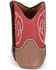 Image #5 - Justin Infant Boys' Baby Canter Western Boots - Broad Square Toe, Red, hi-res