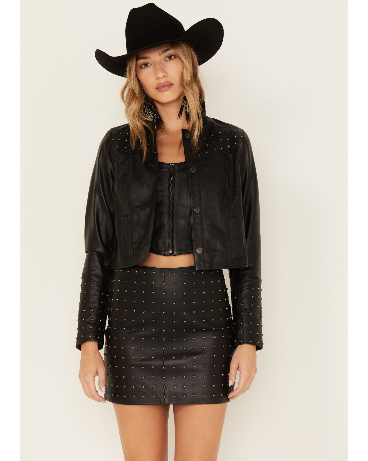 Image #2 - Idyllwind Women's Omaha Studded Leather Jacket, , hi-res