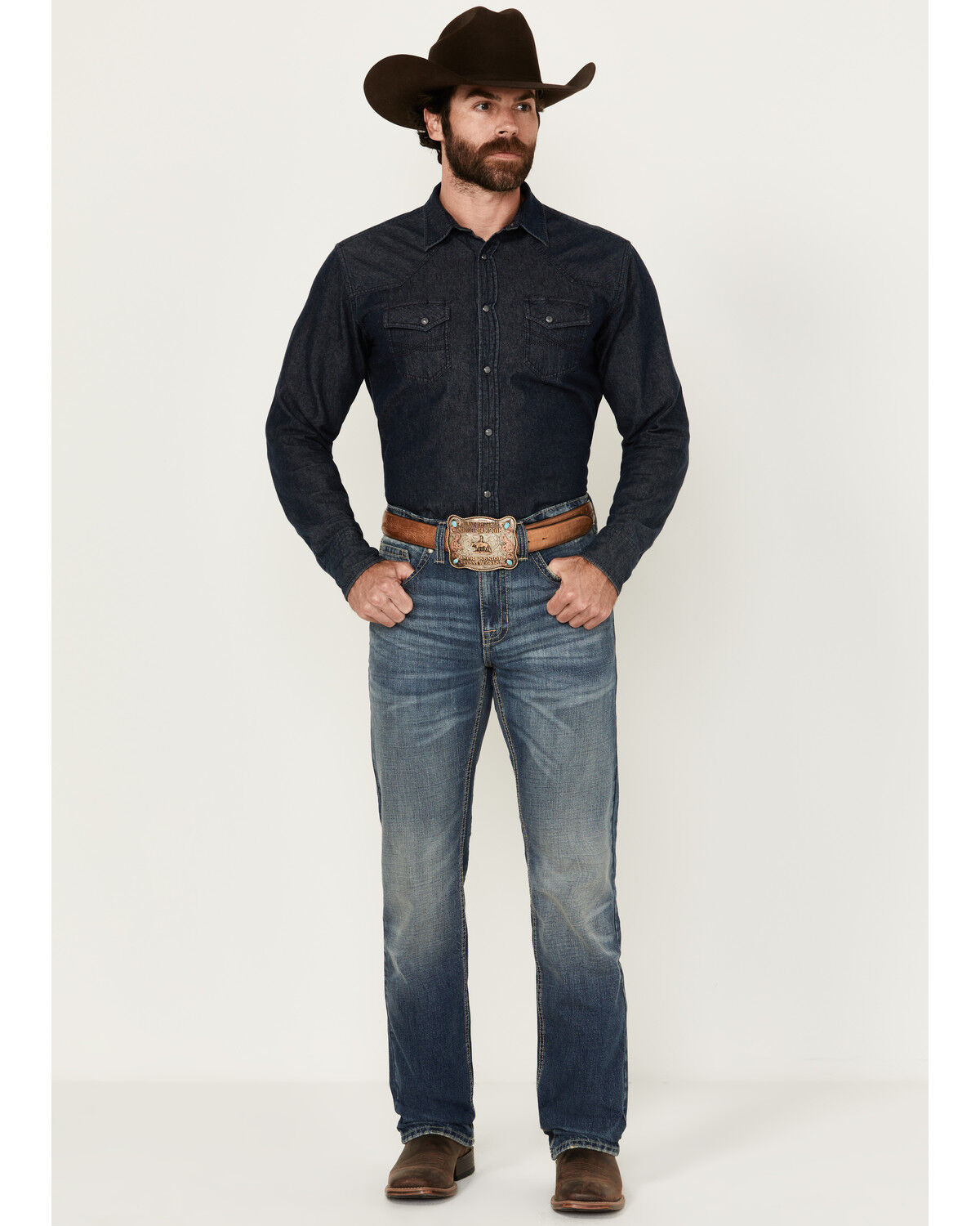 Image #1 - Cody James Men's Jackson Slim Straight Rigid Denim Jeans, Medium Wash, hi-res