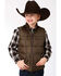 Image #1 - Roper Boys' Brown Rangewear Quilted Poly Fill Down Vest , , hi-res