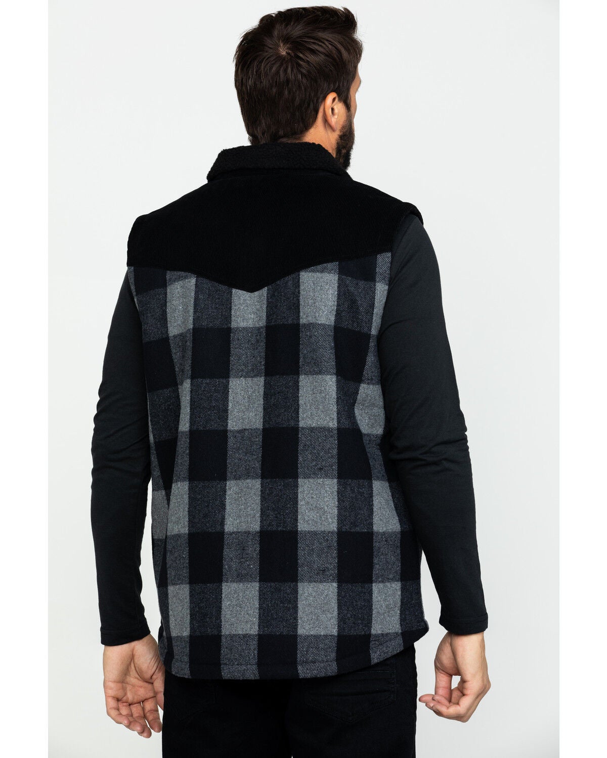 Image #2 - Moonshine Spirit&reg; Men's Countryman Buffalo Check Plaid Corduroy Vest, , hi-res
