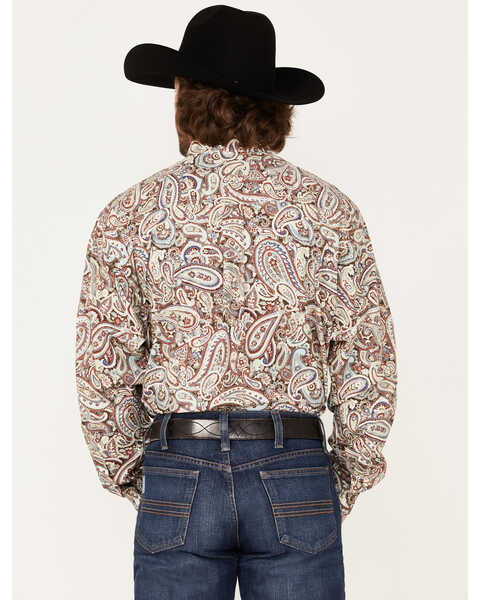 Image #4 - Cinch Men's Large Paisley Print Long Sleeve Button Down Western Shirt , Multi, hi-res