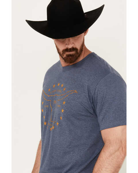 Image #2 - Cody James Men's Star Steer Short Sleeve Graphic T-Shirt, Light Blue, hi-res