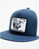 Image #2 - Lazy J Ranch Men's Willow Blue & White Large Patch Mesh-Back Ball Cap, Navy, hi-res