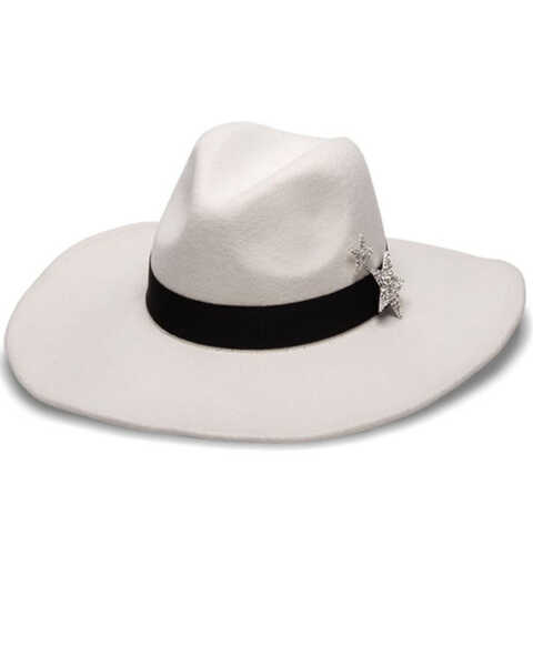 Nikki Beach Women's Astrid Star Crystal Wool Felt Western Hat , , hi-res