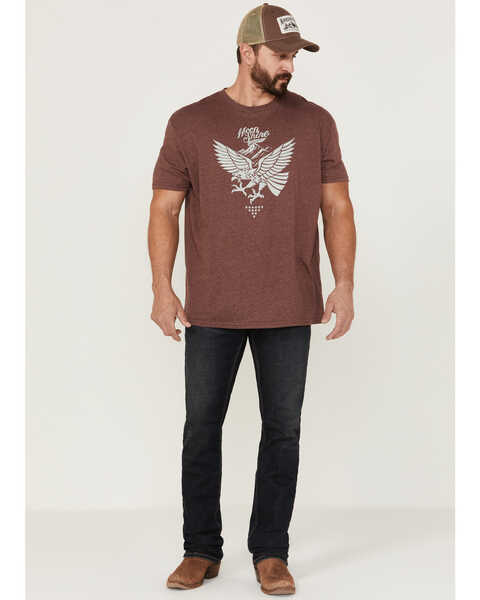 Image #2 - Moonshine Spirit Men's Get High Eagle Graphic T-Shirt , Burgundy, hi-res