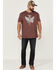 Image #2 - Moonshine Spirit Men's Get High Eagle Graphic T-Shirt , Burgundy, hi-res