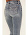 Image #2 - Shyanne Women's Medium Wash Aria Novelty Back Pocket Mid Rise Bootcut Stretch Denim Jeans , Medium Wash, hi-res