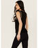 Image #4 - Idyllwind Women's Lillian Studded Fringe Faux Suede Tank Top, Black, hi-res