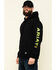 Image #3 - Ariat Men's Black/Lime Rebar Graphic Hooded Work Sweatshirt, Black, hi-res