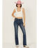 Image #3 - Rock & Roll Denim Women's Medium Wash High Rise Yoke Detail Bootcut Denim Jeans, Medium Wash, hi-res