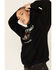 Cut & Paste Women's Black Sequoia Foil Graphic Hooded Sweatshirt , Black, hi-res