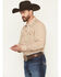 Image #2 - Gibson Trading Co Men's Sand Trap Striped Long Sleeve Snap Western Shirt - Big, Tan, hi-res