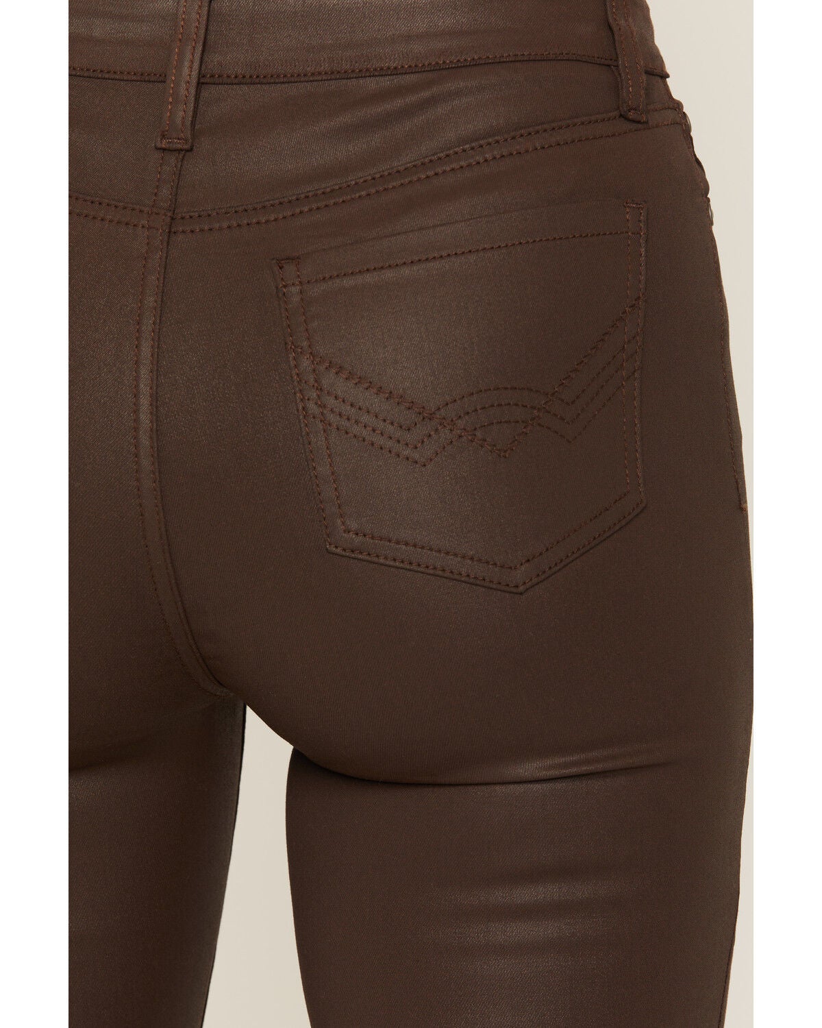Image #4 - Idyllwind Women's Legend High Rise Coated Bootcut Jeans, Cognac, hi-res