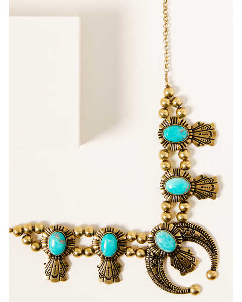Image #3 - Shyanne Women's Winslow Squash Blossom Necklace, Gold, hi-res