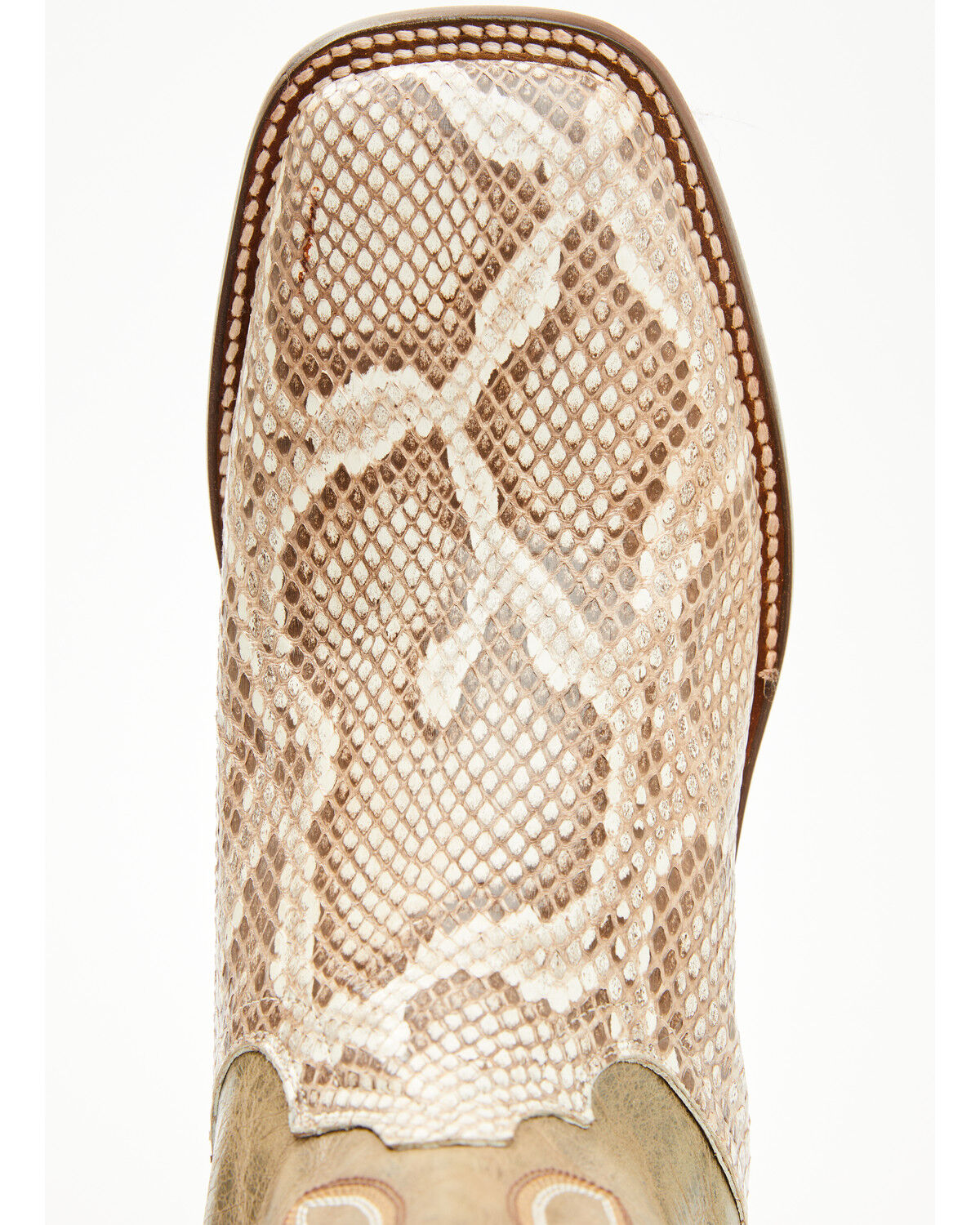 Image #6 - Dan Post Men's Exotic Python Western Boots - Broad Square Toe, Natural, hi-res