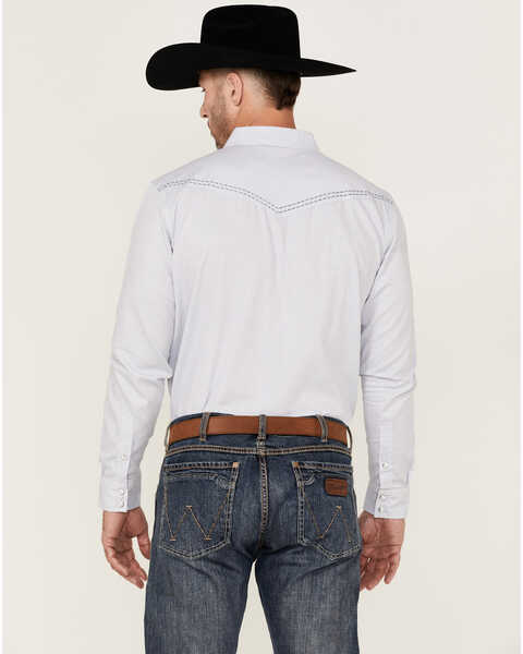 Image #4 - Cody James Men's Sand Creek Tonal Solid Long Sleeve Snap Western Shirt - Big & Tall , White, hi-res