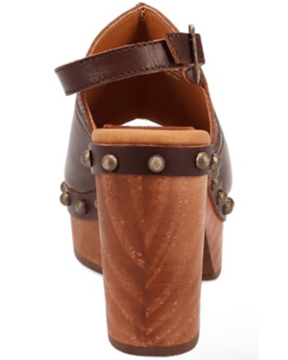 Image #5 - Dingo Women's Clover Wooden Sandals, Brown, hi-res