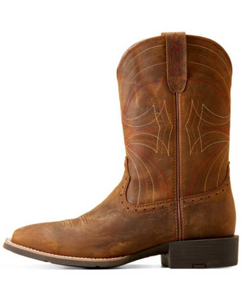 Image #4 - Ariat Men's Sport Western Performance Boots - Broad Square Toe, Brown, hi-res