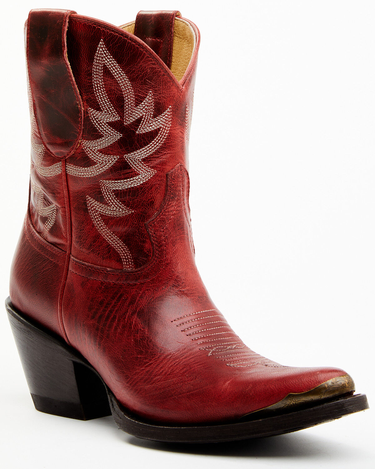 Image #1 - Idyllwind Women's Wheels Western Booties - Round Toe, Red, hi-res