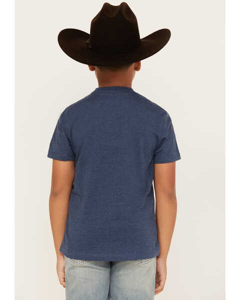 Image #4 - Cody James Boys' Steer Head Short Sleeve Graphic T-Shirt, Navy, hi-res