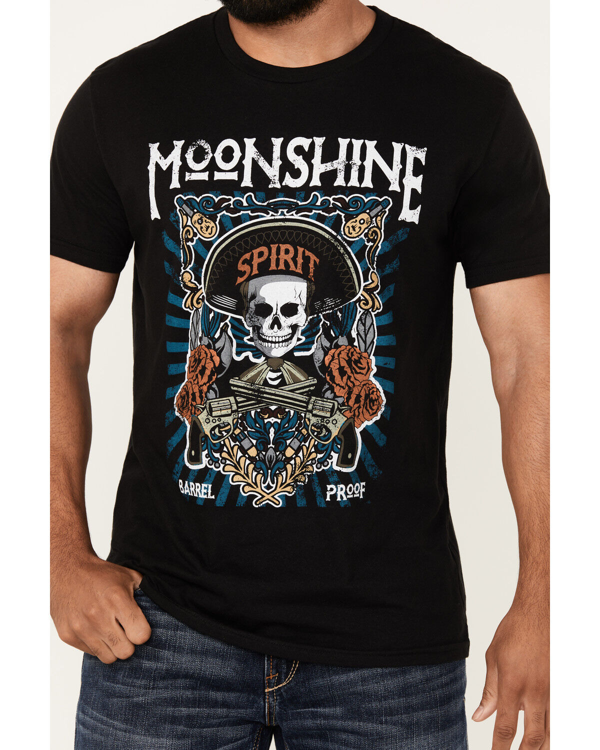 Image #3 - Moonshine Spirit Men's Barrel Short Sleeve Graphic T-Shirt, Black, hi-res
