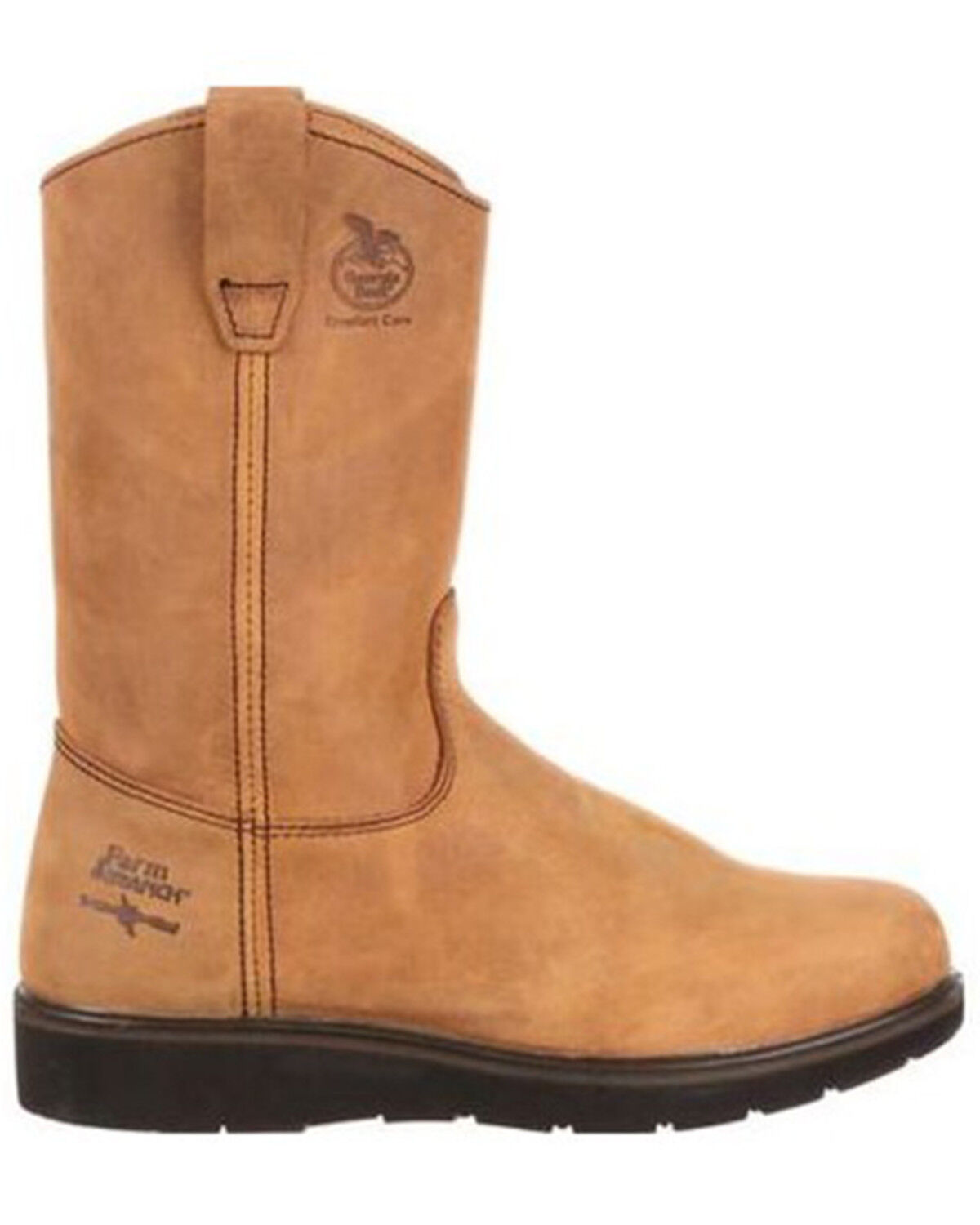 Image #3 - Georgia Boot Men's Farm and Ranch Wellington Boots - Soft Toe, Tan, hi-res