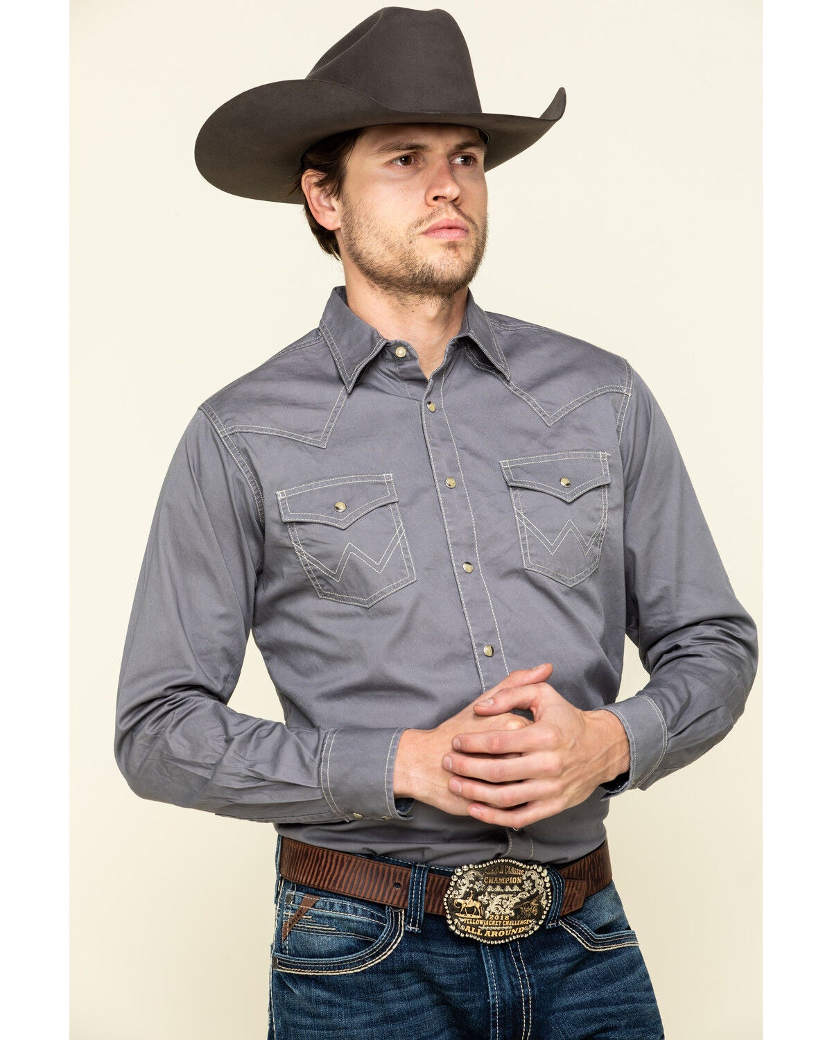 Wrangler Retro Men's Premium Grey Solid 