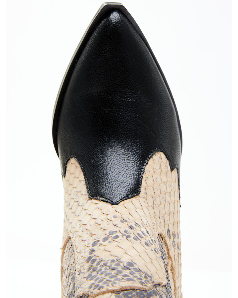 Dan Post Women's Snake Print Fashion Booties - Snip Toe, Black, hi-res
