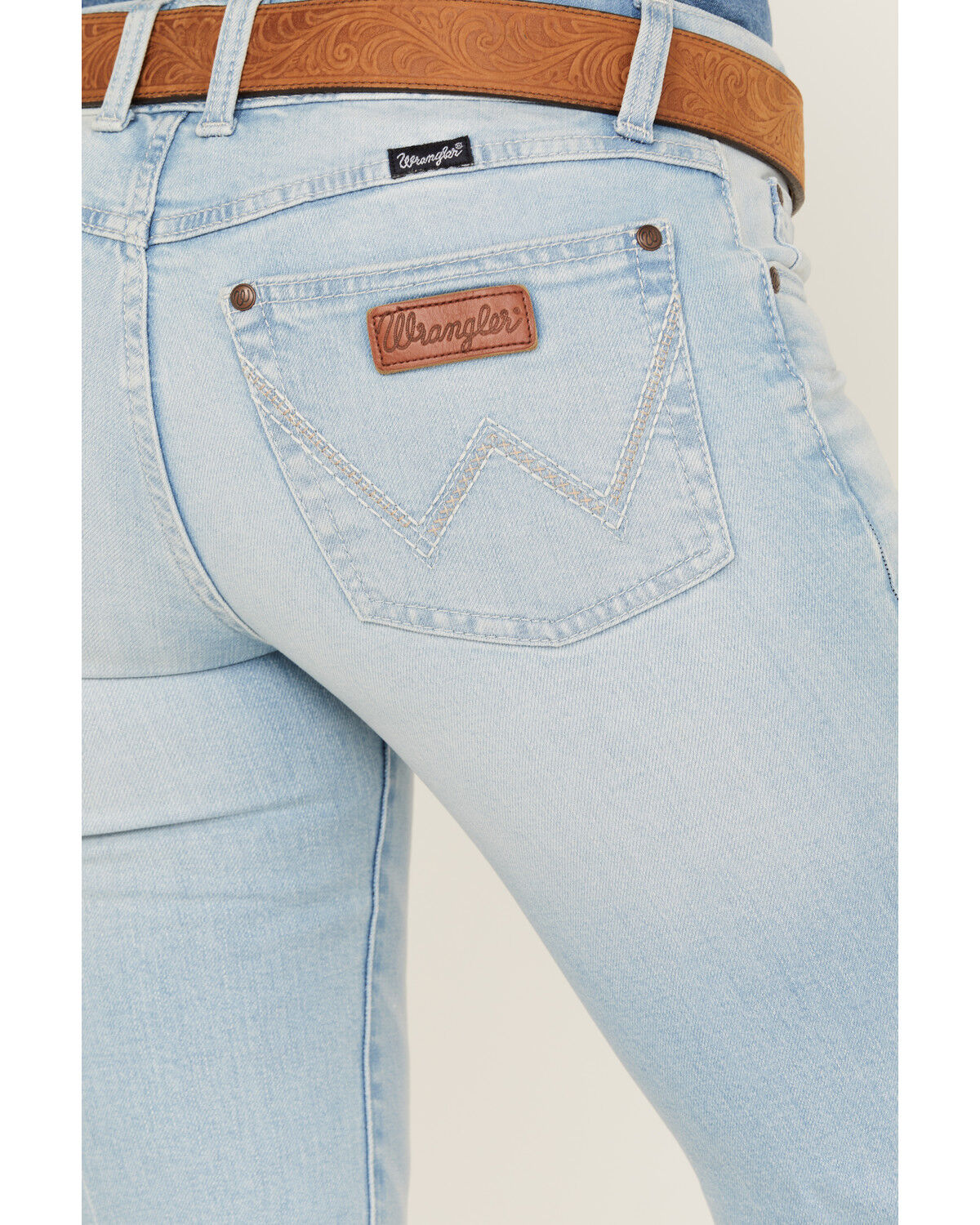 Image #4 - Wrangler Retro Women's Mid Rise Light Wash Mae Wide Leg Trouser Jeans, Light Wash, hi-res