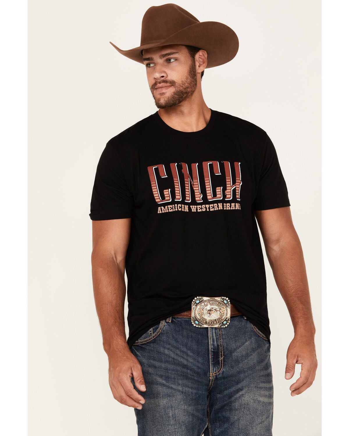 Image #1 - Cinch Men's Boot Barn Exclusive Logo Short Sleeve Graphic T-Shirt, Black, hi-res