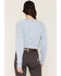 Image #4 - Ariat Women's FR Air Henley Long Sleeve 1/4 Button-Down Work Shirt, Heather Blue, hi-res