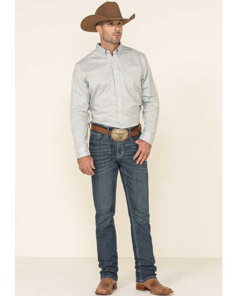 Image #2 - Cody James Men's Hemlock Medallion Print Long Sleeve Western Shirt , Grey, hi-res