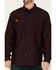 Image #3 - Hawx Men's FR Check Plaid Print Long Sleeve Button Down Work Shirt - Tall , Wine, hi-res