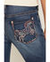 Image #2 - Shyanne Girls' Westend Medium Wash Horse Pocket Bootcut Stretch Denim Jeans, Medium Wash, hi-res