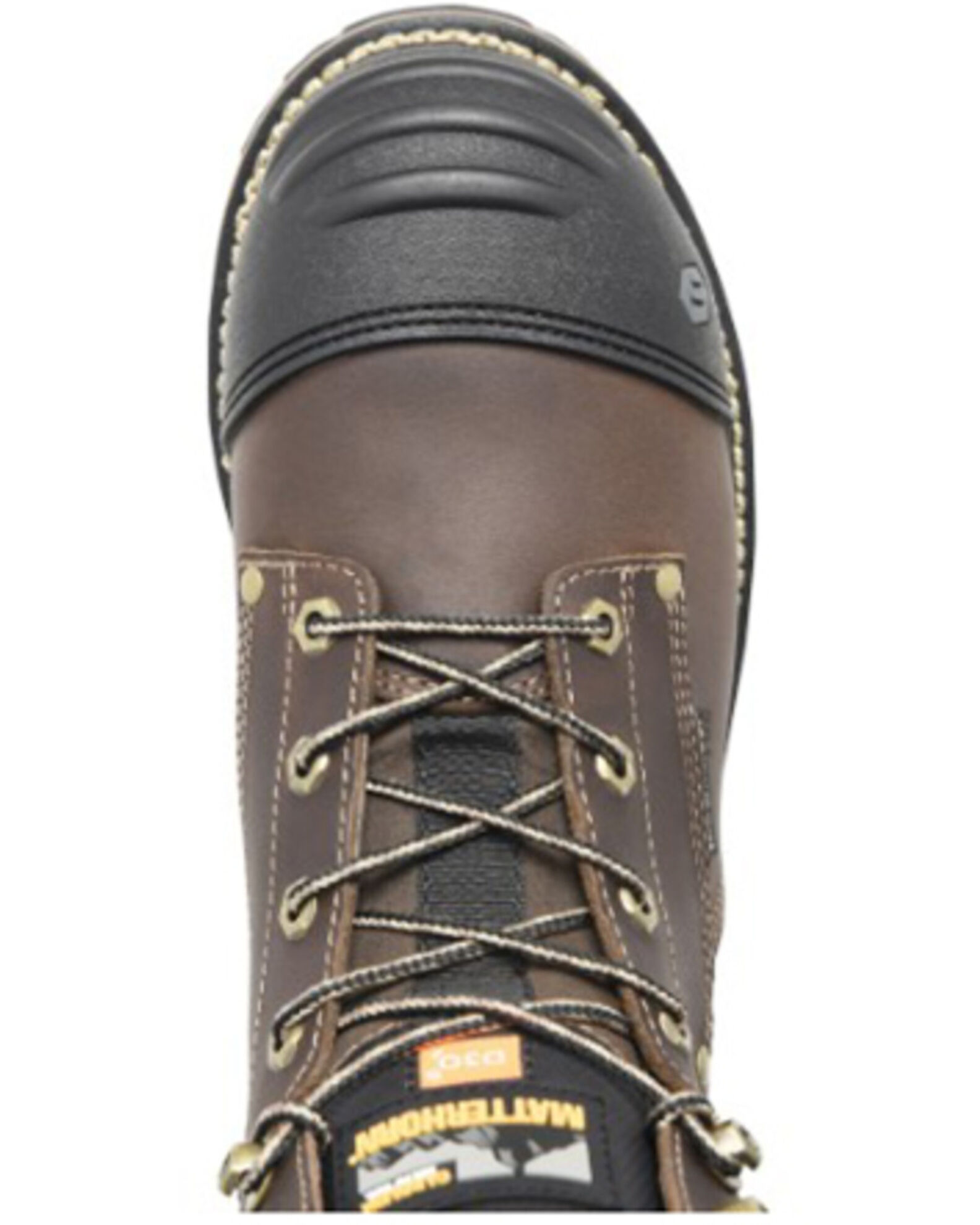 Image #5 - Double H Men's Matterhorn 6" I-Beam Int. Met Guard Waterproof Work Boots - Composite Toe, Brown, hi-res