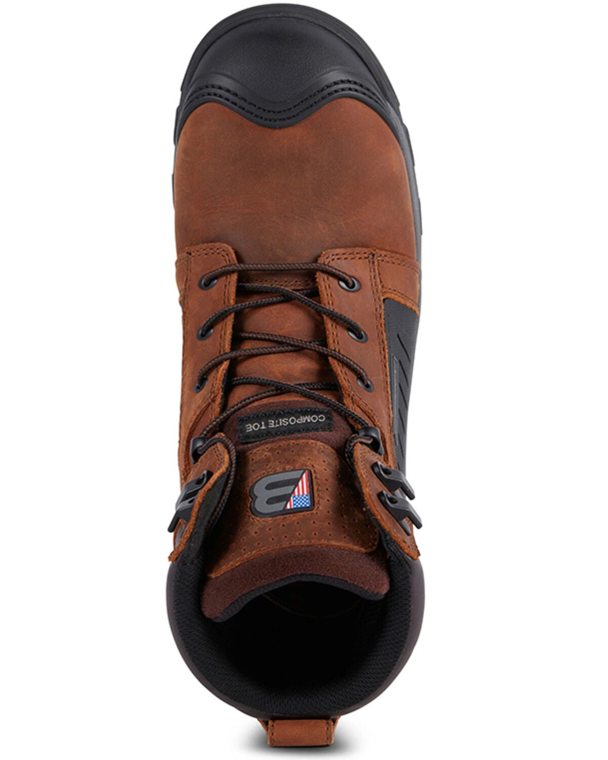 Image #4 - US Boot Men's 6" Handler Waterproof Work Boots - Composite Toe, Brown, hi-res