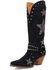 Image #4 - Dingo Women's Lucky Stars Embellished Suede Tall Western Boots - Round Toe, Black, hi-res