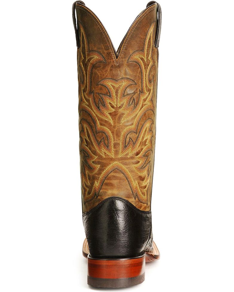 Justin Smooth Ostrich AQHA Remuda Western Cowboy Boots Square Toe Country Outfitter