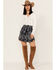 Image #1 - Revel Women's Bandana Print Mini Skirt, Navy, hi-res