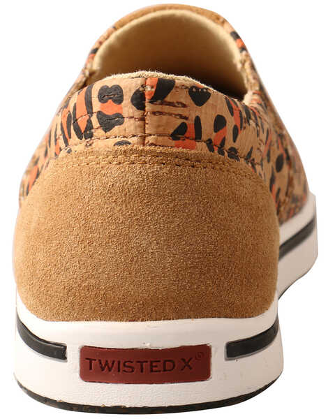 Image #4 - Twisted X Girls' Leopard Print Shoes - Moc Toe, Tan, hi-res