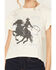 Image #3 - All Us Women's Cowboy Star Short Sleeve Graphic Tee, White, hi-res