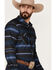 Image #2 - Rock & Roll Denim Men's Serape Knit Stripe Long Sleeve Button Down Shirt, Indigo, hi-res