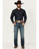 Image #1 - Rock 47 by Wrangler Men's Lander Dark Wash Slim Bootcut Stretch Denim Jeans, Light Wash, hi-res