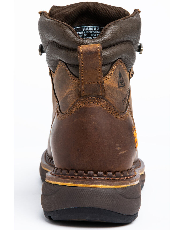 Hawx Men's Crew Chief Work Boots - Composite Toe, Dark Brown, hi-res