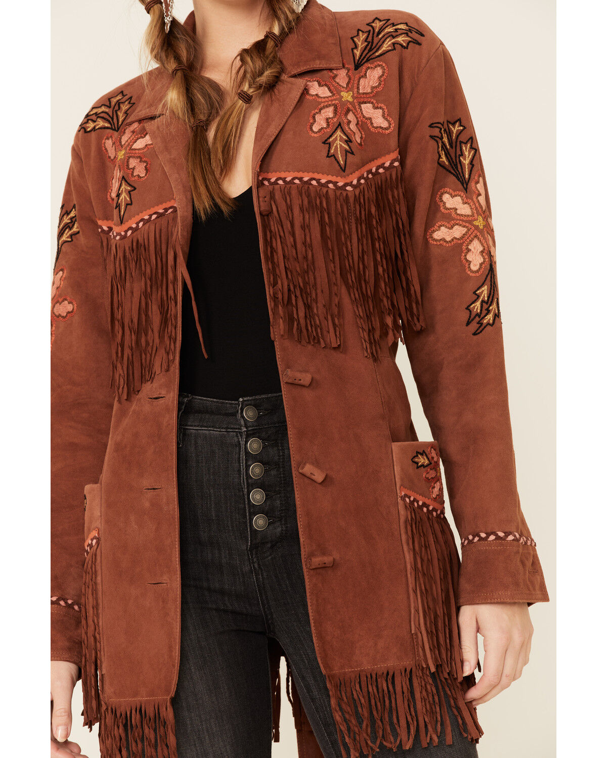 Image #3 - Double D Ranch Women's Viva Maria Fringe Suede Jacket, , hi-res